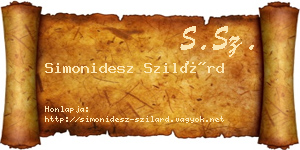 Simonidesz Szilárd névjegykártya