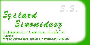 szilard simonidesz business card